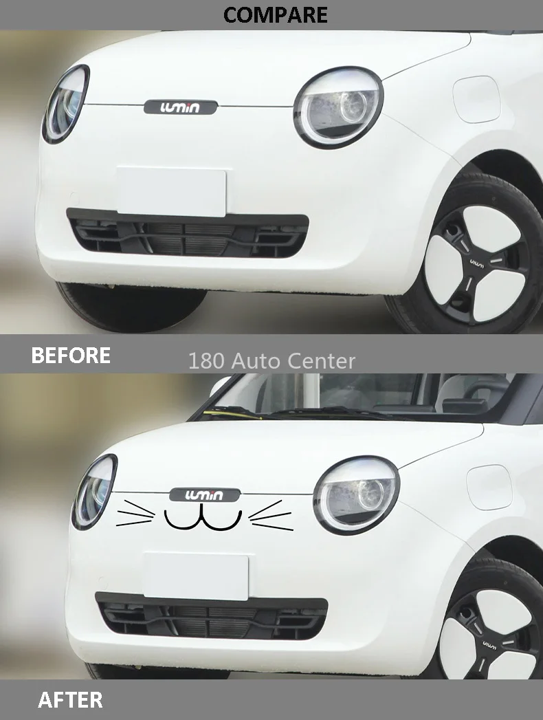 

CHANGAN LUMIN Front Cute Bunny Sticker Front Modify Adhesive Sticker
