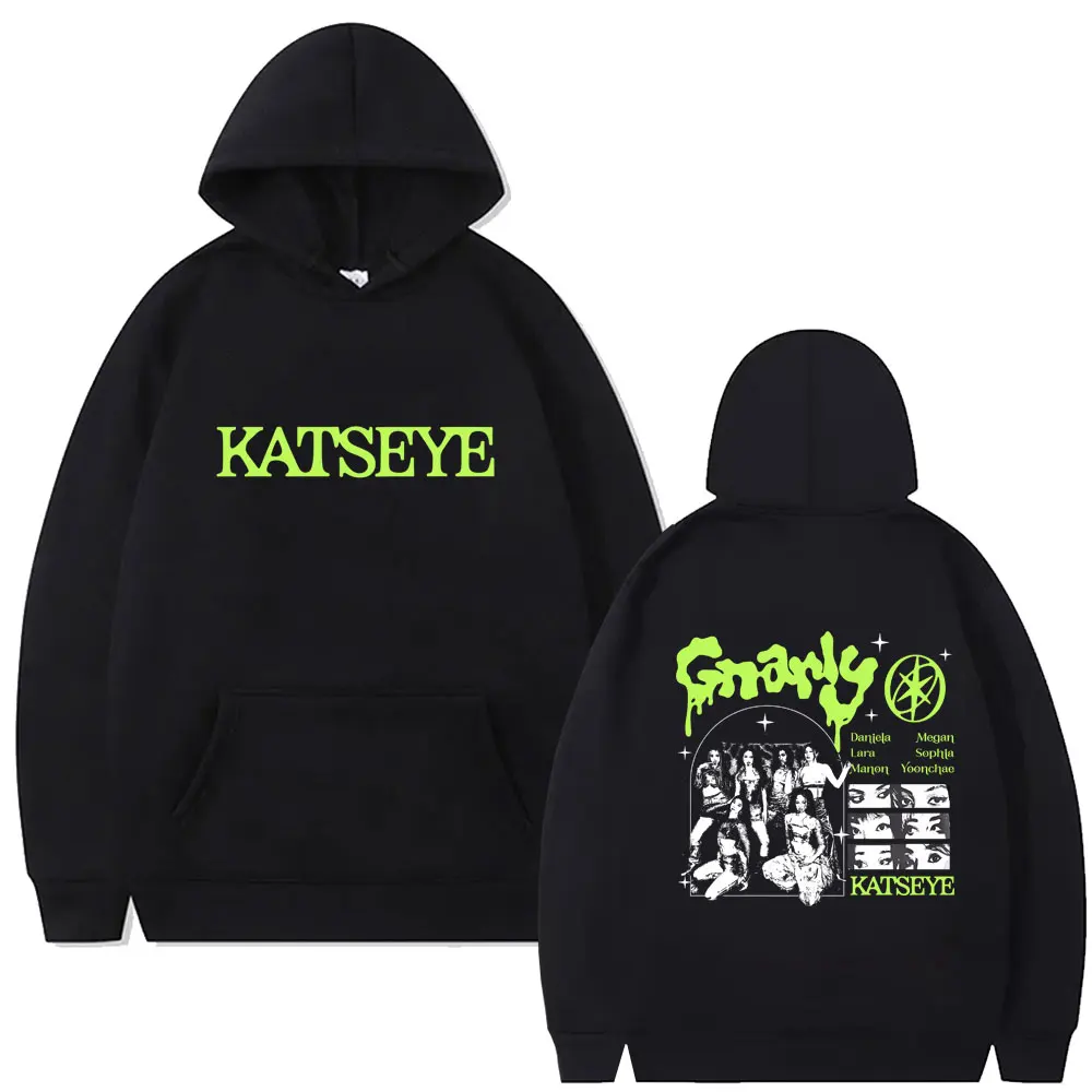

Korean Girl Group KATSEYE Gnarly Graphic Hoodie Men Women Casual Fleece Cotton Pullover Unisex Fashion Vintage Oversized Hoodies