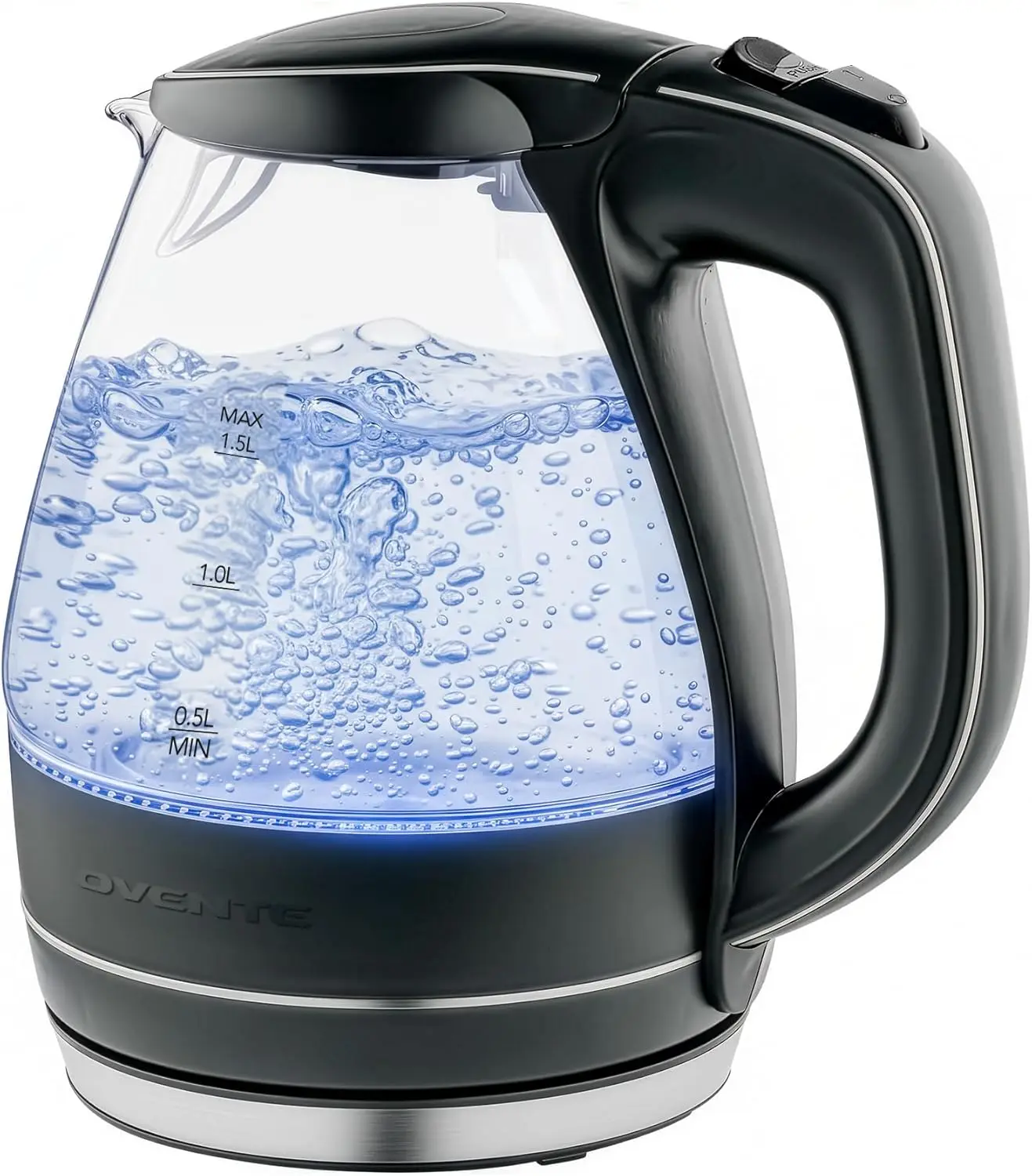 

1.5L Glass Electric Kettle, Fast Boil, Auto Shut-Off, BPA-Free, Blue LED