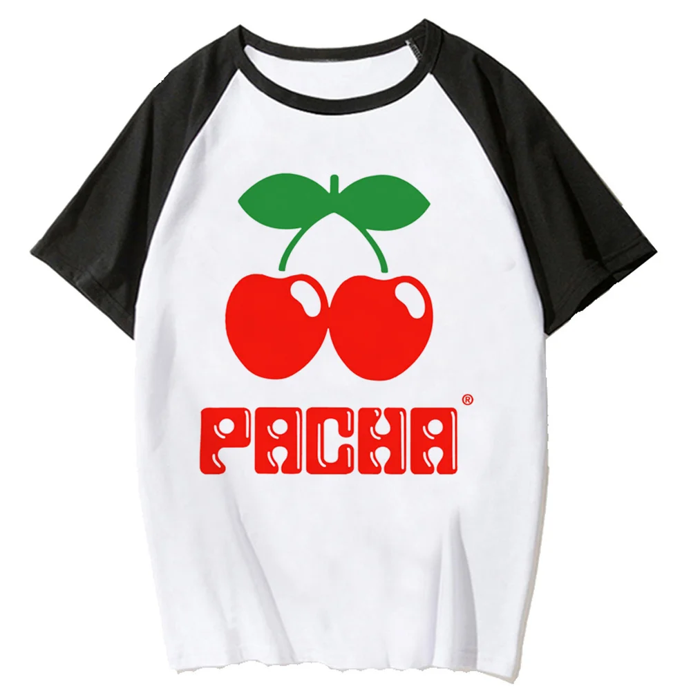 Cherry t shirt women streetwear Japanese harajuku tshirt girl funny designer y2k clothes