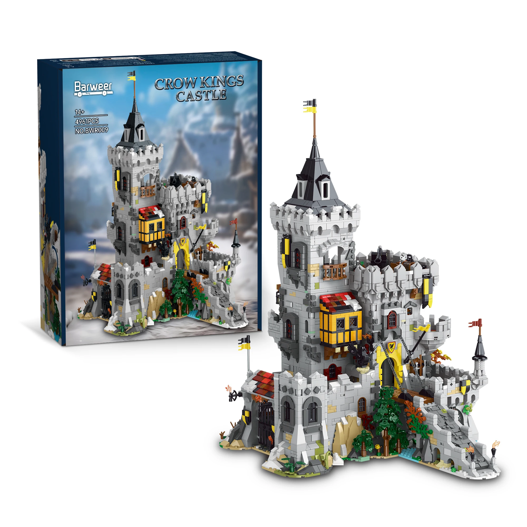 

4961PCS Creative Expert King of Crows Castle Building Blocks Set Medieval Fortress Model Assembly Toys for Adults Kids Gift