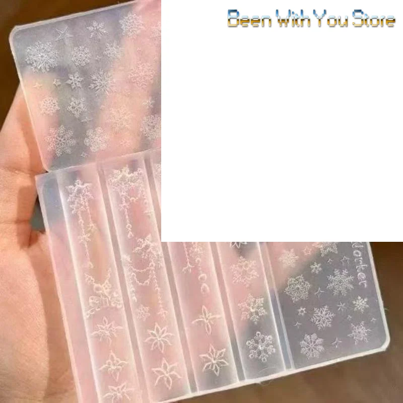 3D سيليكون مسمار العفن الكرتون عيد الميلاد زهرة فراشة الأظافر قوالب DIY مسمار الفن ديكور مانيكير قالب لسحر الأظافر #1