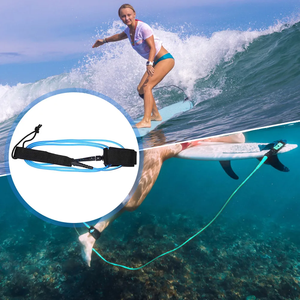 1.83m Surfboard Ankle Leash Surfing Elastic Stand Up Surfboard Longboard Leg Rope Short Board Traction Cord Leash