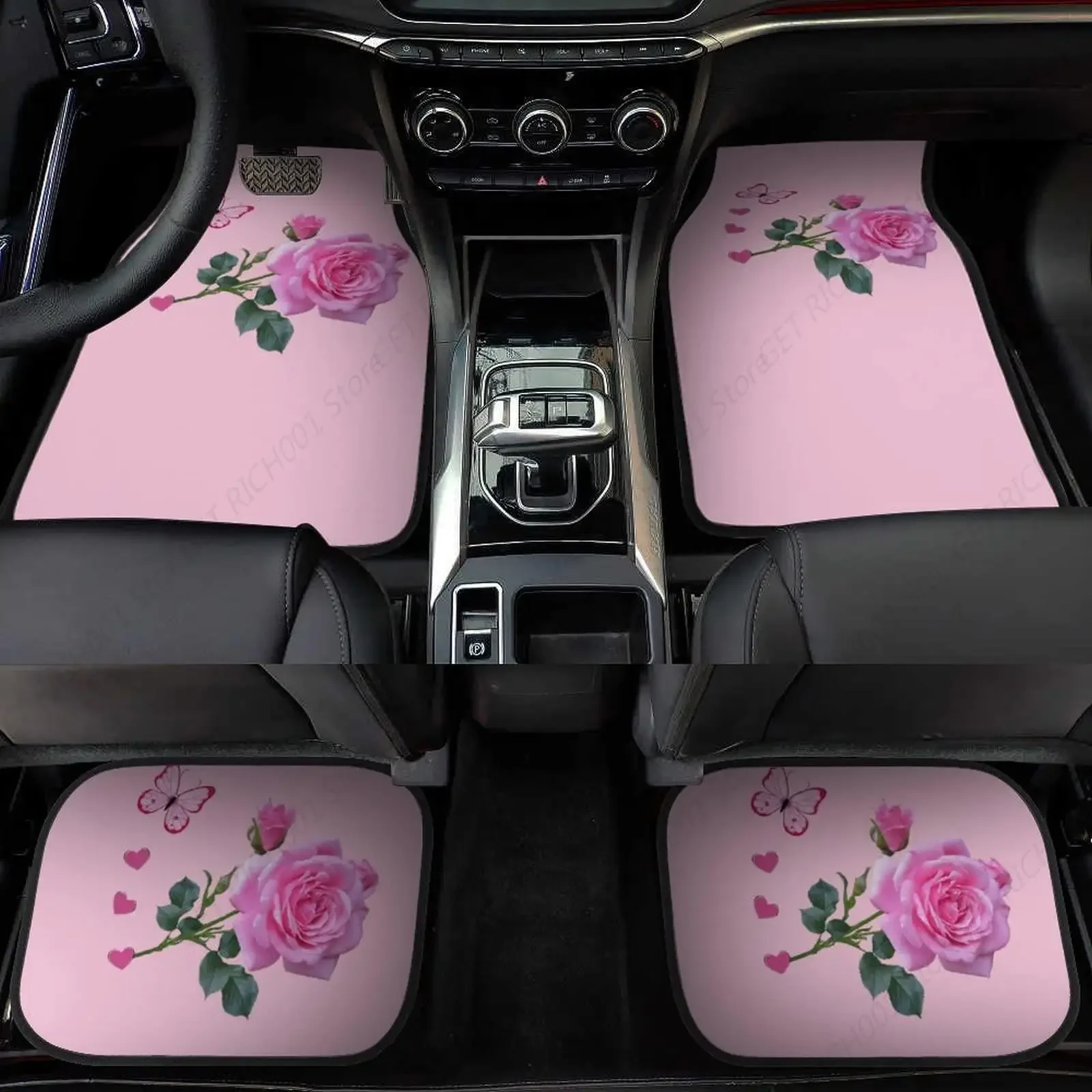 

Alfombras Para El Suelo L Coche, 4 Piezas, Color Rosa Claro, Floral, Mariposa, Juegos Completos, Ajuste Universal Para Camiones