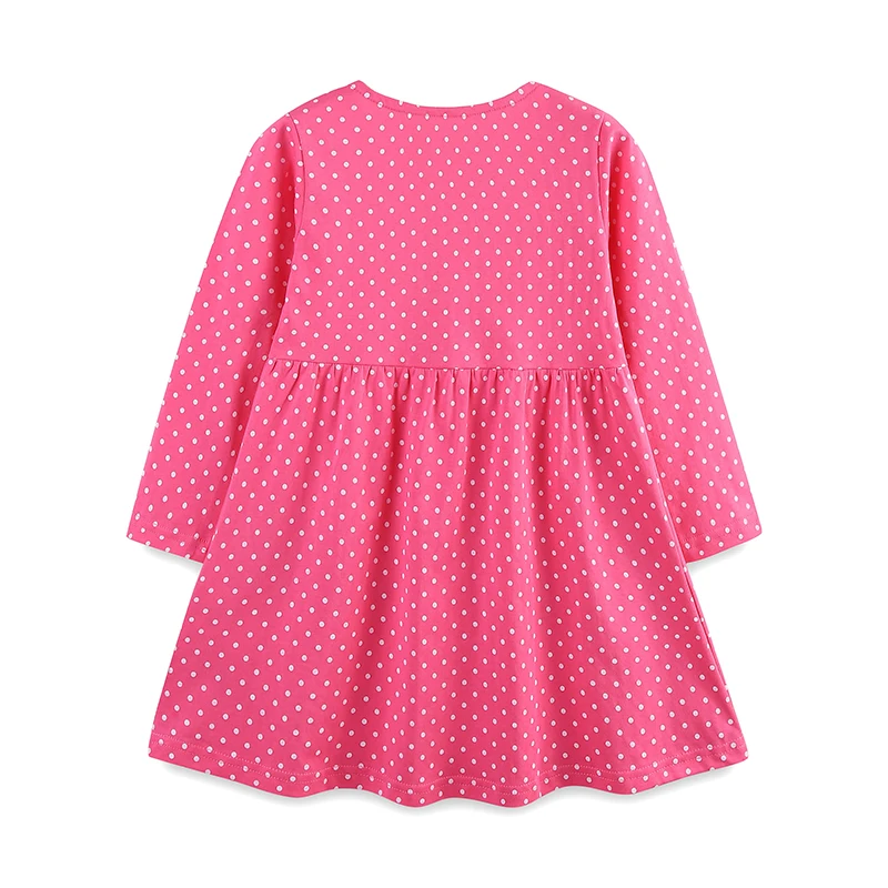 Little maven Autumn Spring Baby Girls Long Sleeve Dress Cartoon Angels Dress New Children's Clothing Kids Casual Clothes