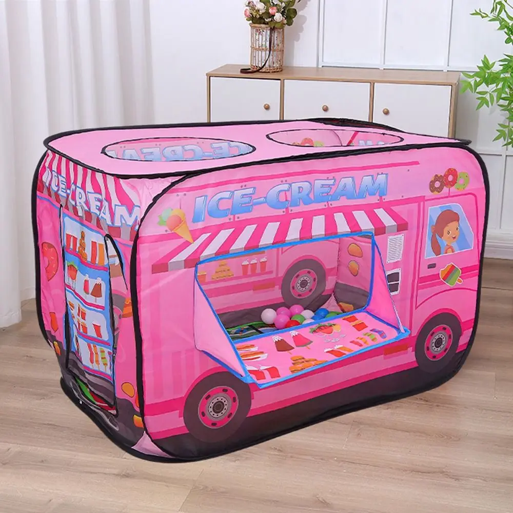 Tente de crème glacée pliable pour enfants, jouets, tente de jeu robuste pour enfants, pratique avec sac de transport, maison de jeu pour salle d'enfant