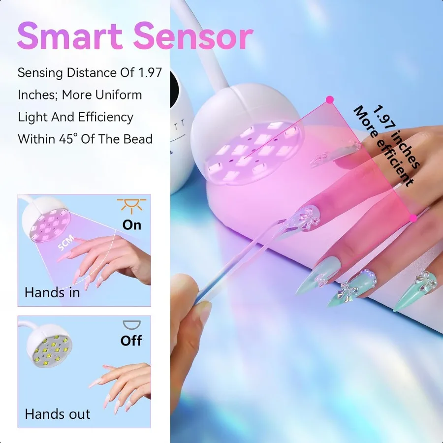 UV LED-nagellamp Zwanenhals UV-licht voor gelnagels Cherie Cordl USB 39W nageldroger LED-gellamp met 4-voudige automatische sensor Snelle Fl