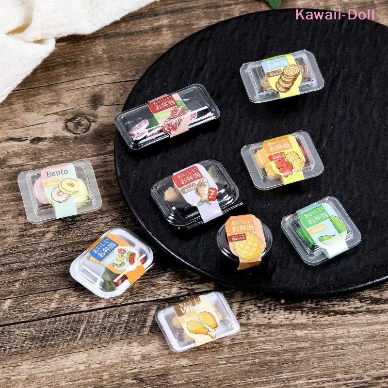 [DO]1Pc 1/6 1/12 Scale Dollhouse Miniature Fresh Food Bento Box For Supermarket Shopping And Decoration Models[DO]
