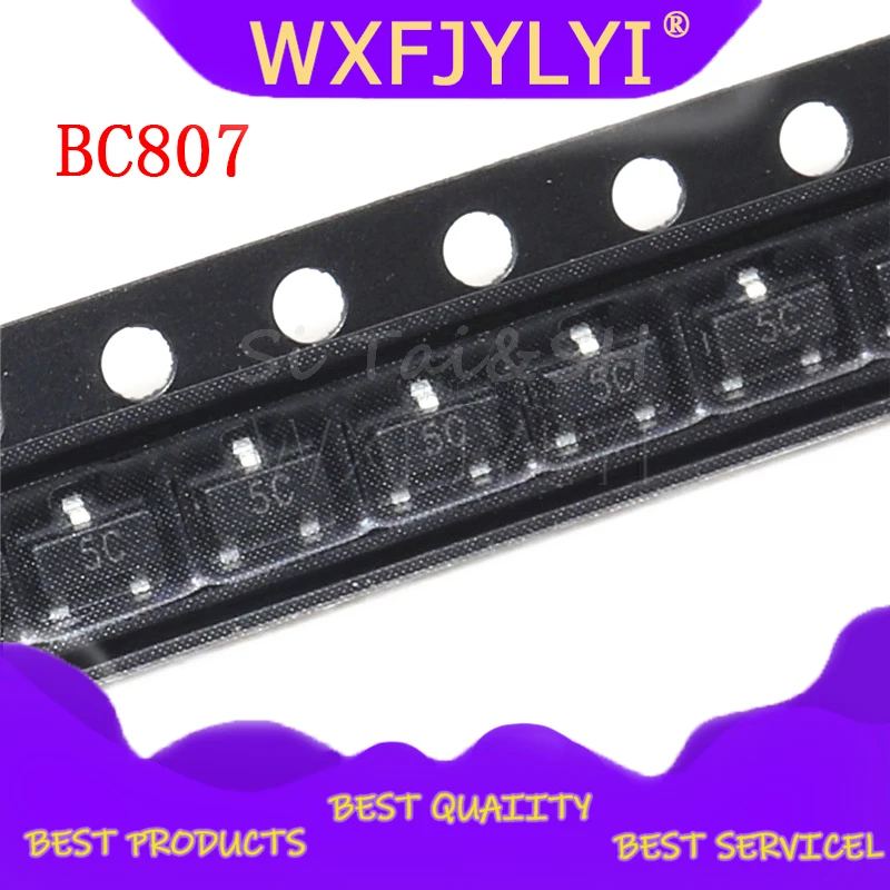 

100pcs BC807-40 BC807 807-40 Waterproof shell