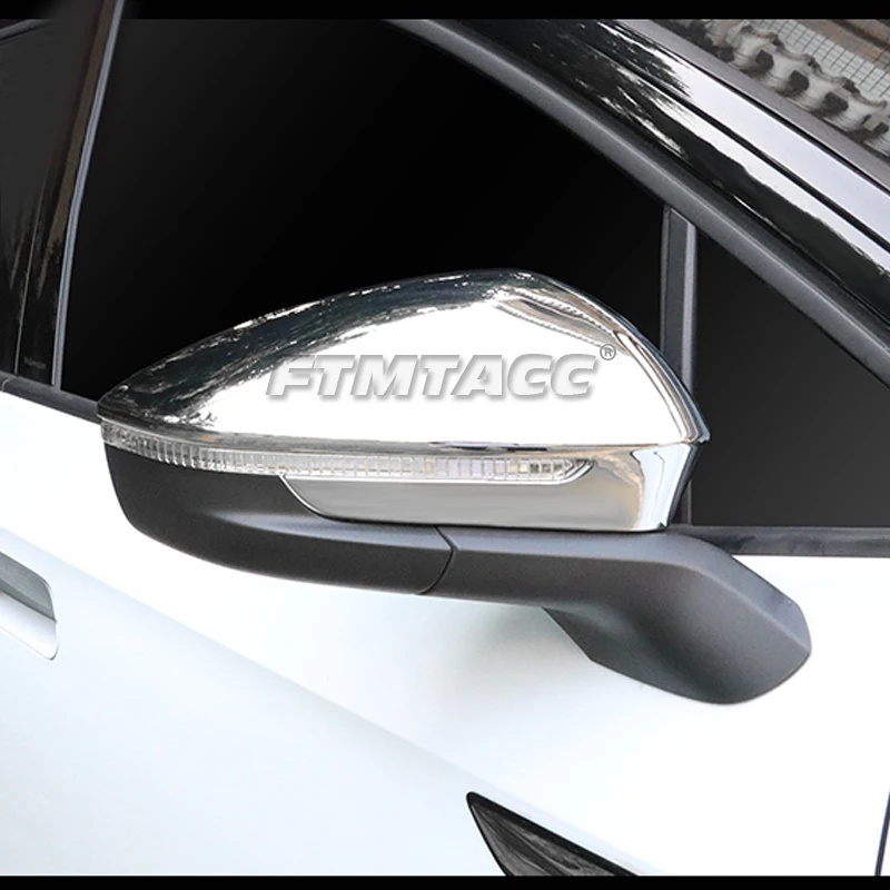 ABS Carbon Rear View Side Door Mirror Strip Rain Eyebrow Trim Rearview Mirror Cover For Volkswagen VW ID.4 ID4 2021 2022 2023