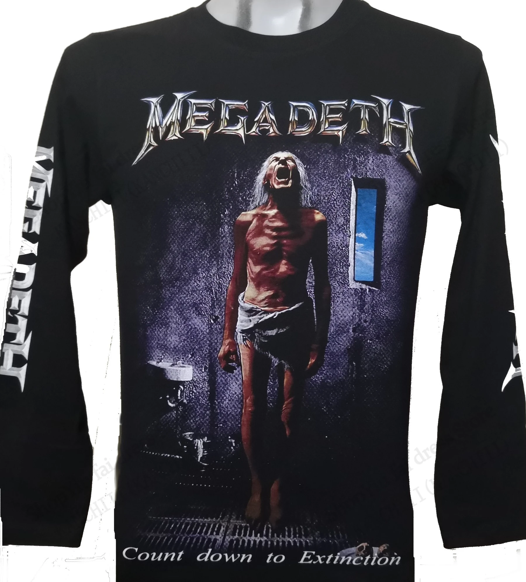 Rock Megadeth Band 3D Print Long Sleeve Crew Neck T-shirt Men Women Fashion Oversized Tops Tees Metal Tshirt Mens Clothing Skull