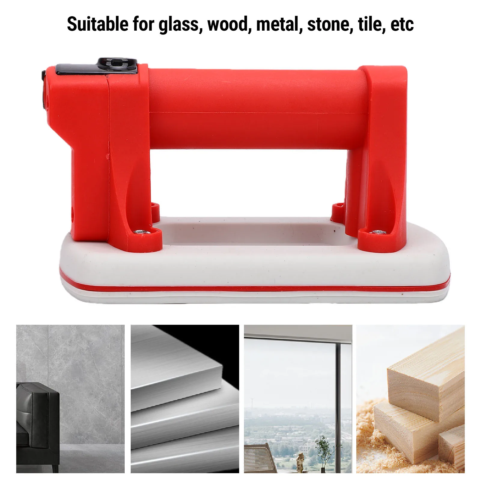 Electric Vacuum Suction Cup Tile Suction Cup Lifter 90kg Digital Display Vacuum Lifter for Glass Tile Metal Stone Auto Inflate