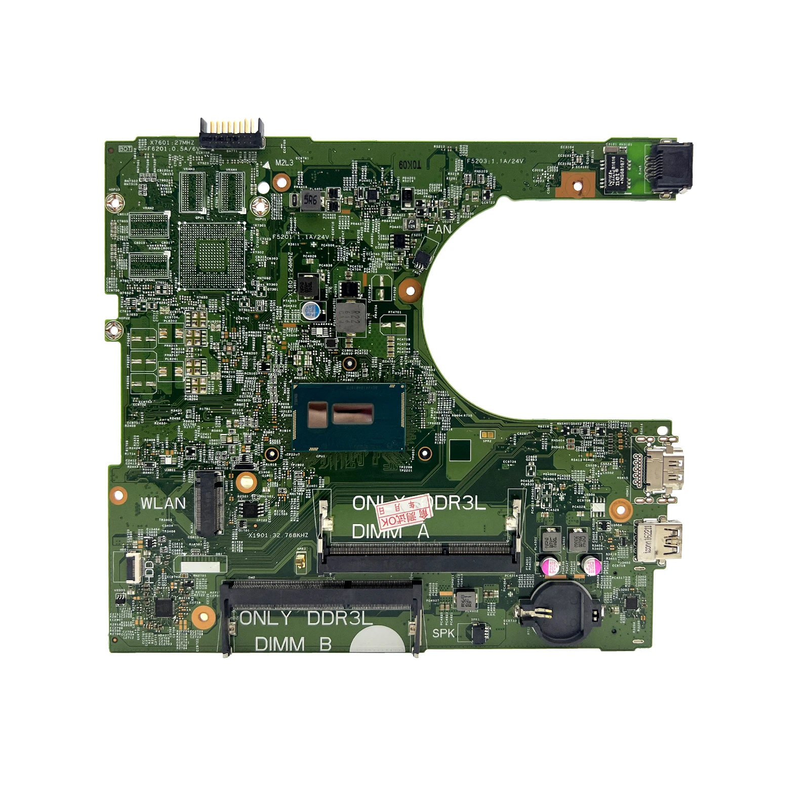 CN-0MY4NH Mainboard For DELL Inspiron 3458 3558 Notebook motherboard 14216-1 with i3-5005U CPU DDR3 full tested