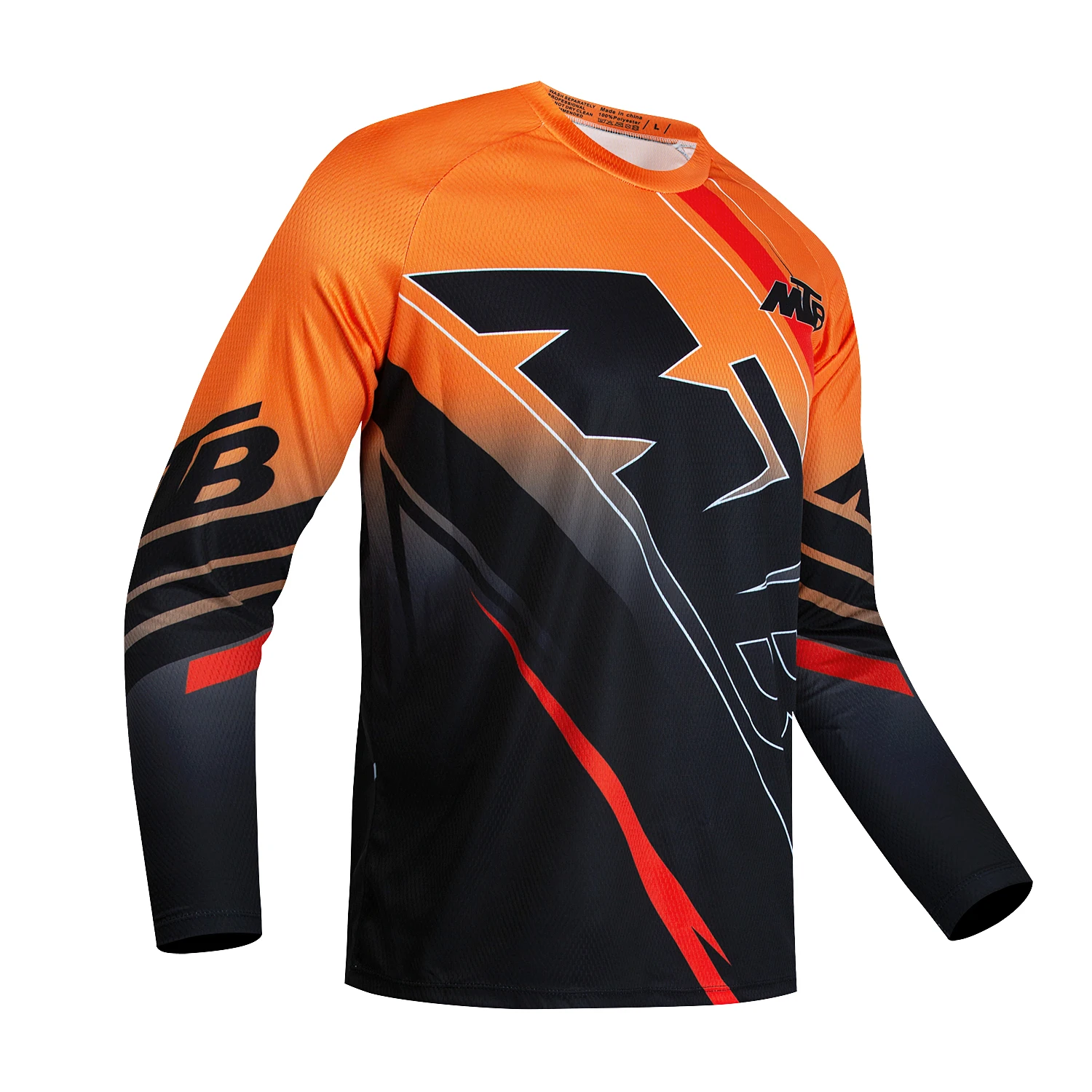 Motocross-Shirt Langarm Herren Downhill-Trikot Off-Road-Fahrrad Racing T-Shirt Quick Dry Radfahren Enduro Polera MTB-Trikot
