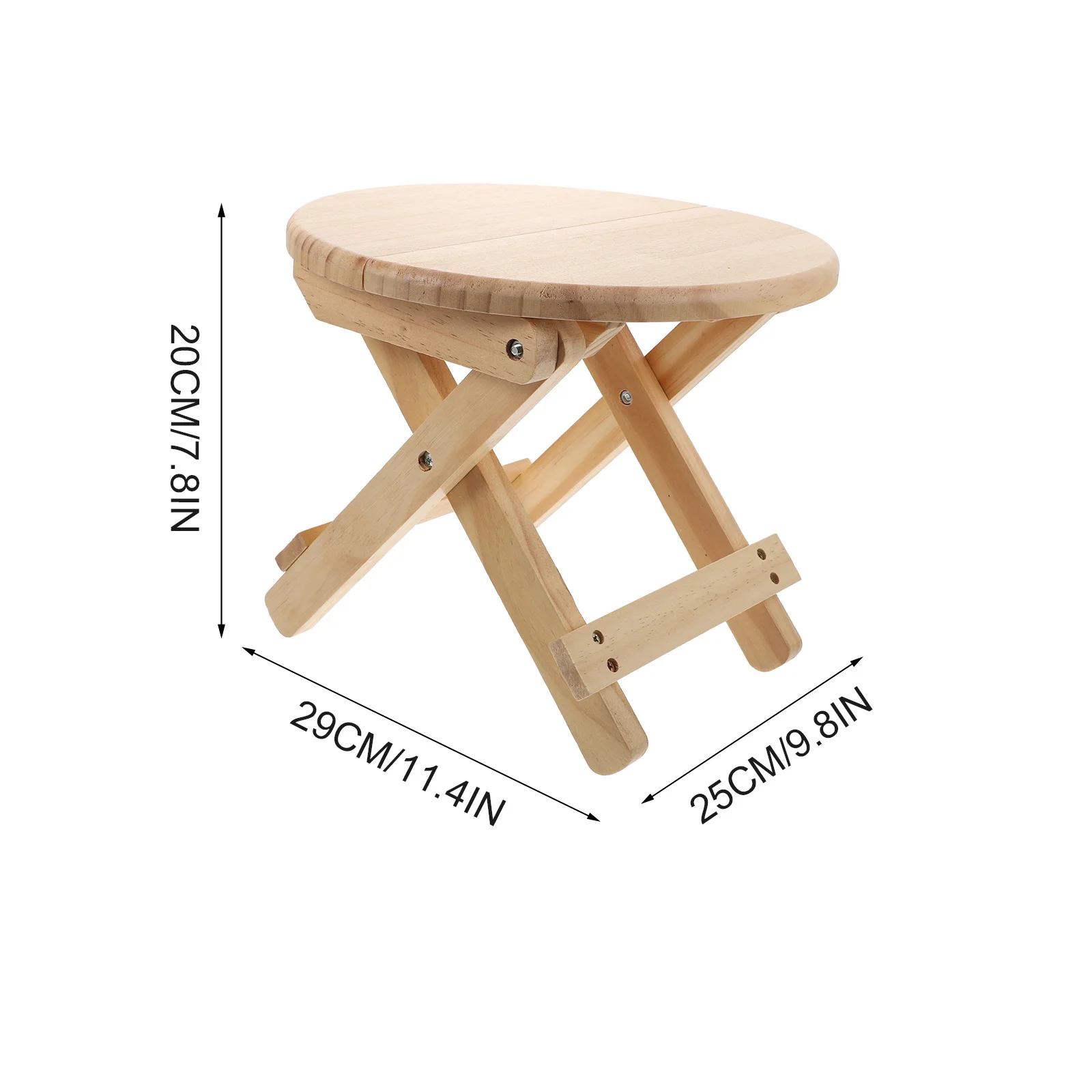1 قطعة طوي خشب متين مقعد منخفض عدم الانزلاق مسند القدمين المستديرة المنزلية العملي كرسي خشبي مريح عدم الانزلاق
