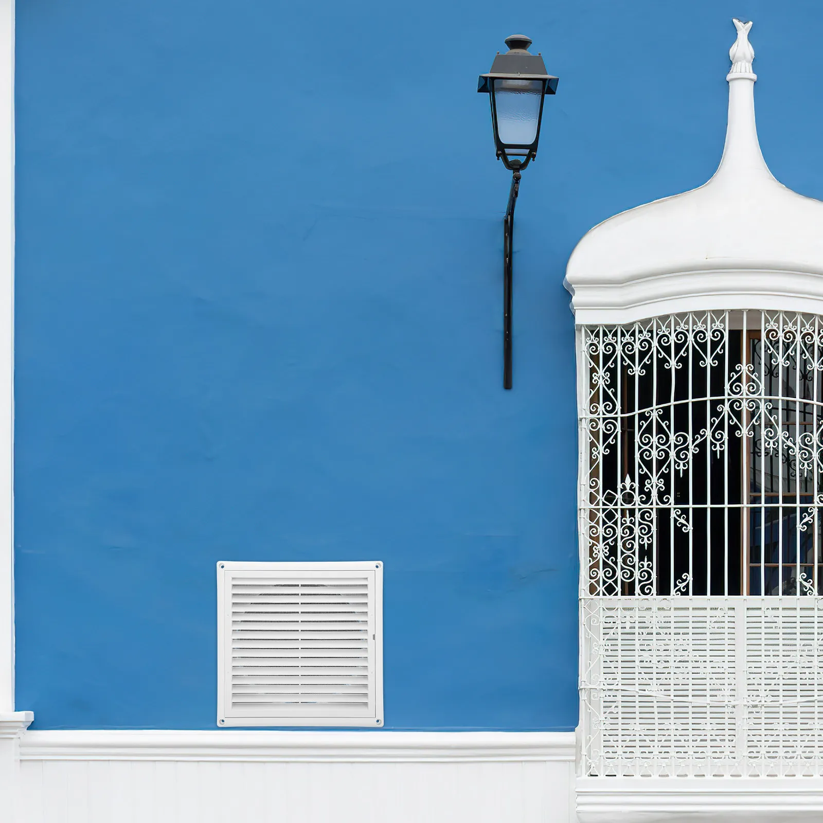 Plastic Air Vent Cover 200MM Outlet Grille Anti mosquito Net UV Resistant Wall Ceiling Floor Install Adjustable Ventilation - view 3