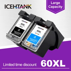 ICEHTANK Remanufactured for HP 60 60XL Ink Cartridge For HP DeskJet D1660 D2500 D2600 D5560 F2400 F4200 F4400 F4580