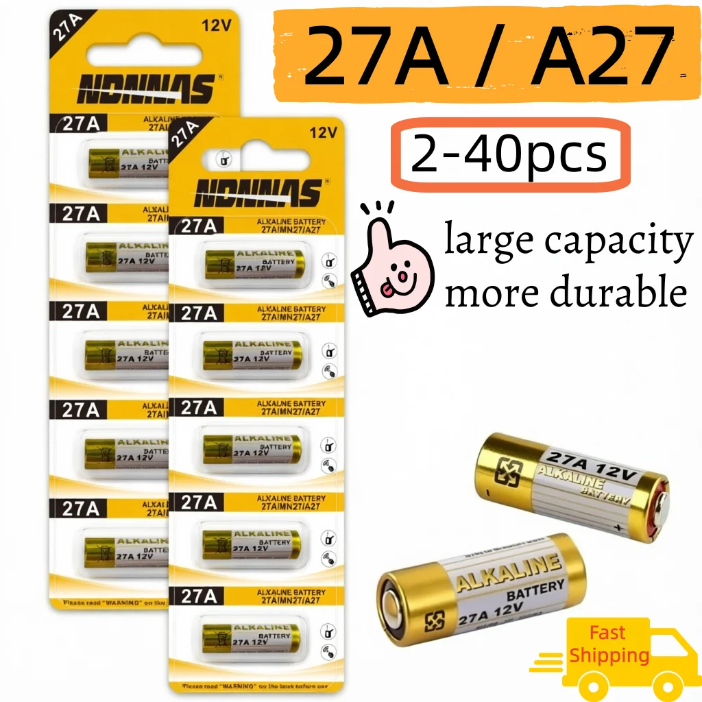 27A Alkaline-Batterie A27 12V Fernbedienungsbatterie L828 V27GA Trockenbatterien für Türklingel, Autoalarm, Schlüsselanhänger, elektronische Geräte