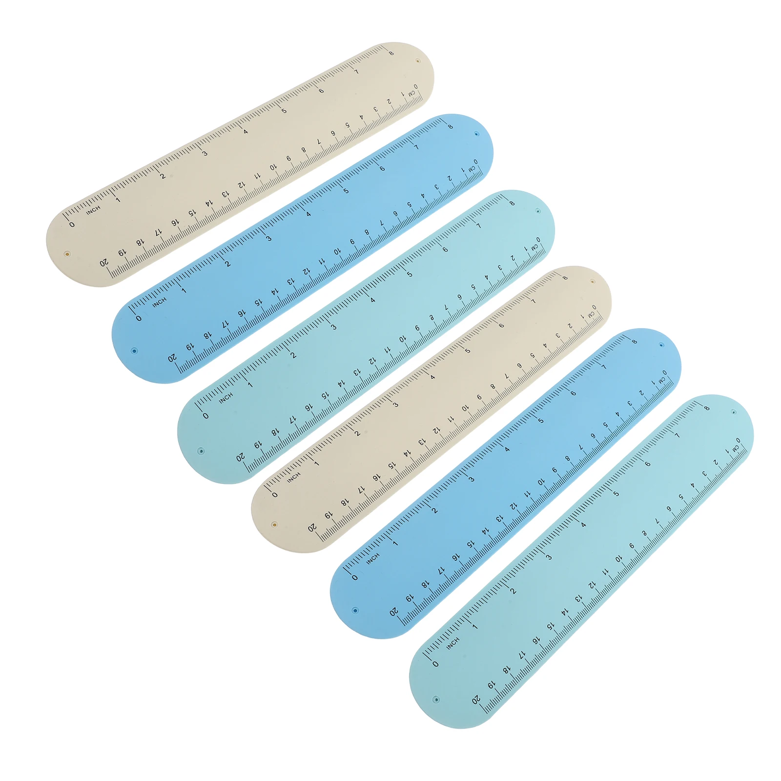 6pcs Memo Bracelet Reusable Erasable Wristband Notepad Silicone Slap Bands Dry Ruler Nurse Portable Practical Students