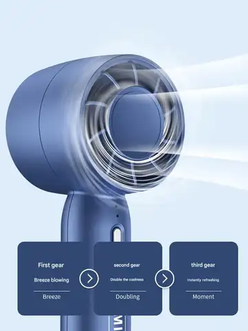 Turbo Handheld Small Fan USB Charging Mini Outdoor Portable Lightweight Desktop Stand With Long-Lasting Battery Life