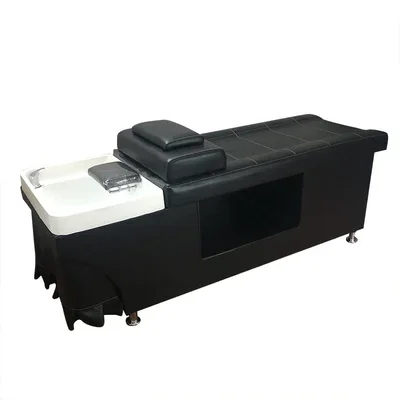 Massage shampoo bed, hair salon special barber shop head therapy flushing bed with water heater