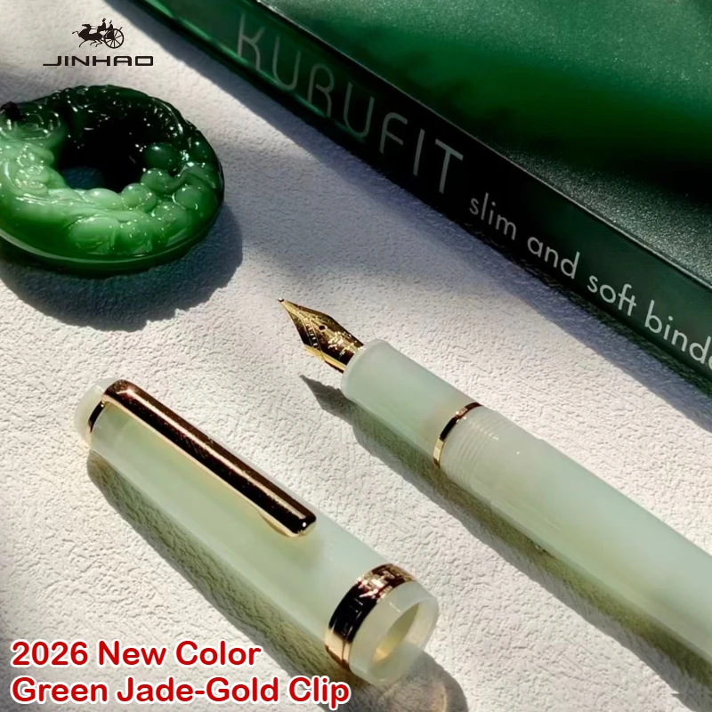 JINHAO 82 Limited Edition Colors Fountain Pen Green Jade Gold Clip EF/F/M Calligraphy Pen School Office Supplies Stationery