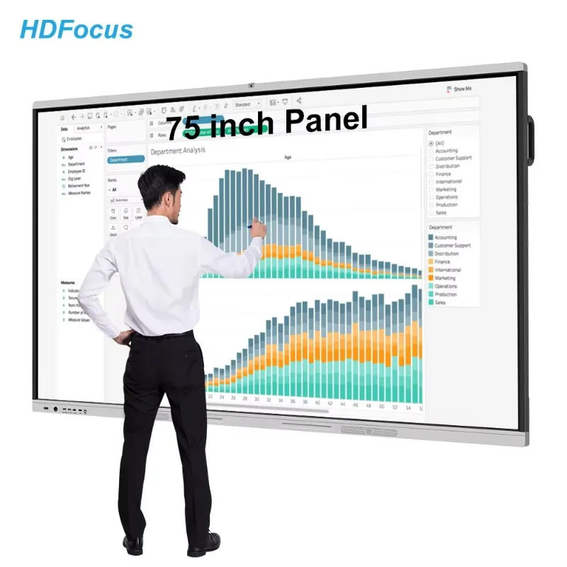 

[Hot Sale] Comprehensive 75 Inch LCD Touch Screen Interactive Flat Panel Smart Whiteboard For Schools & Classroom Use