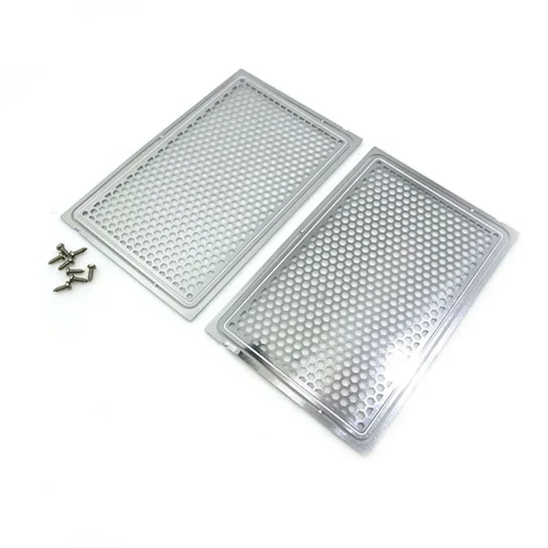 Simulation Metal Rear Window Protection Cellular Net for 1/14 Tamiya RC Truck Trailer Tipper Benz Zetros Car Diy Parts