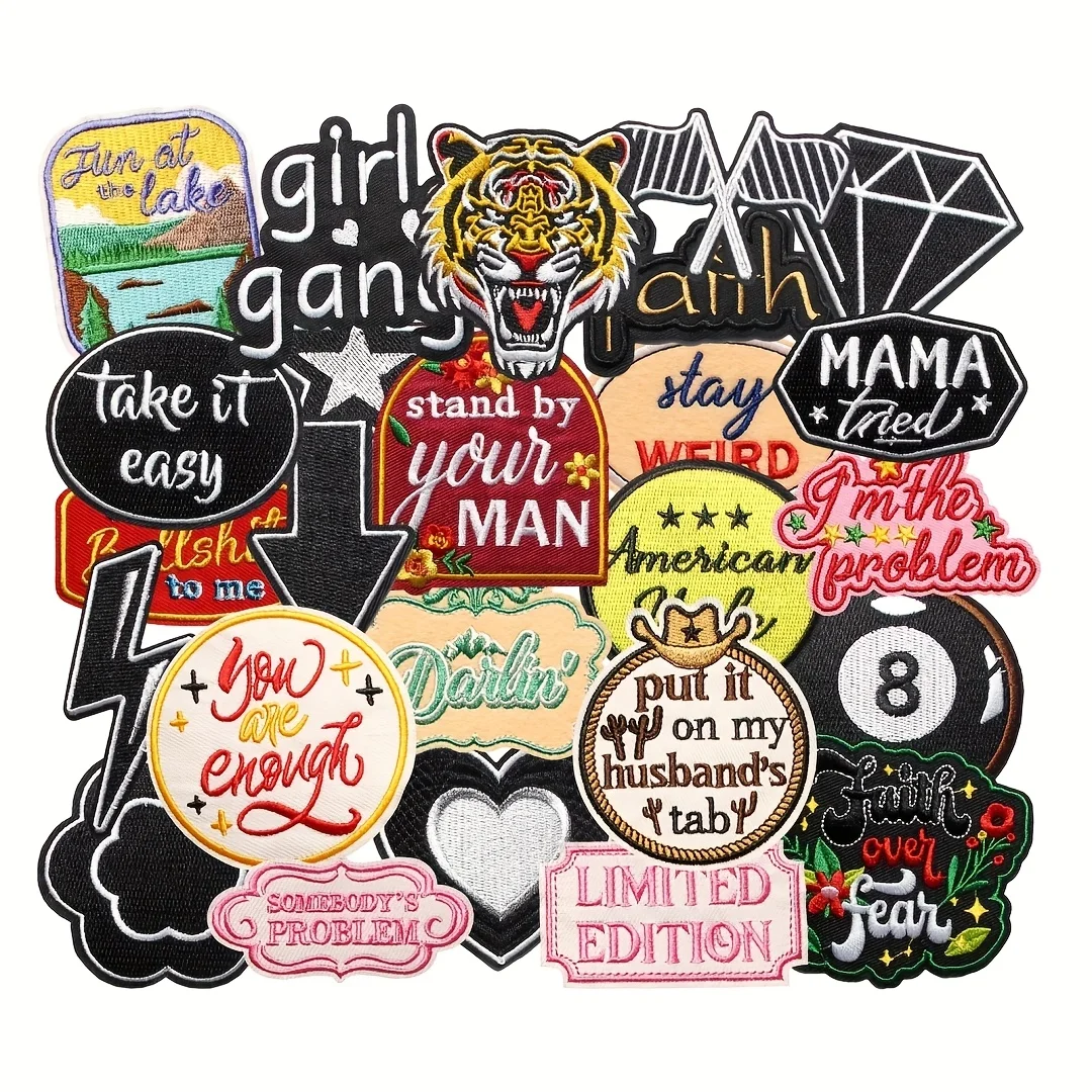 25 parches termoadhesivos estilo western: diseños de vaquero/vaquera para camisas, vaqueros, chaquetas, sombreros, bolsos y adornos de ropa DIY