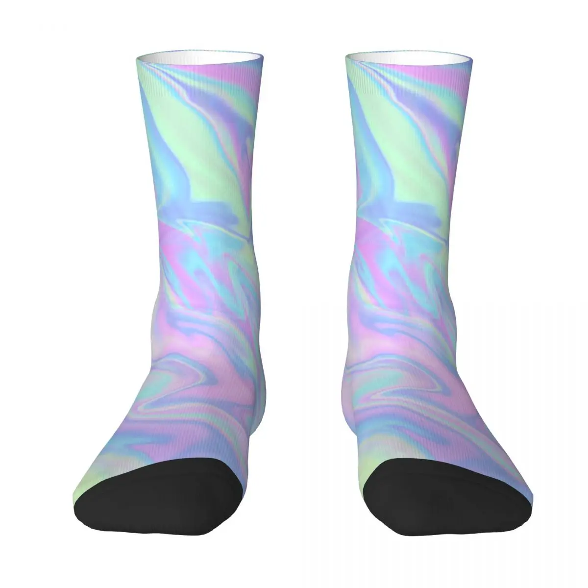 Liquid Print Socks Spring Abstract Marble Stockings Kawaii Women Men Quality Socks Graphic Outdoor Anti Slip Socks