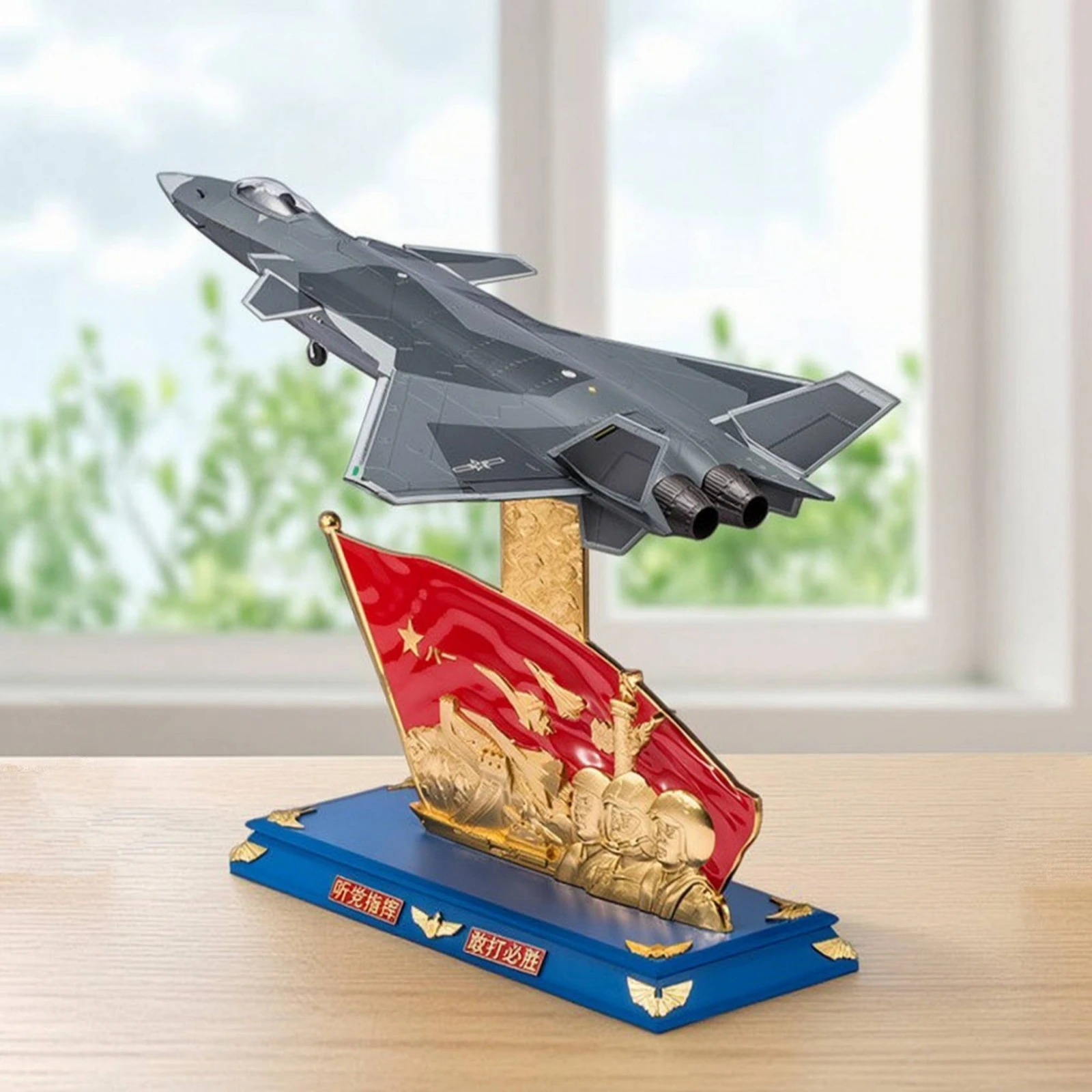 Fighter Jet Model with Display Stand Alloy Airplane Model with Display Stand Fighter Jet with Base Commemorative