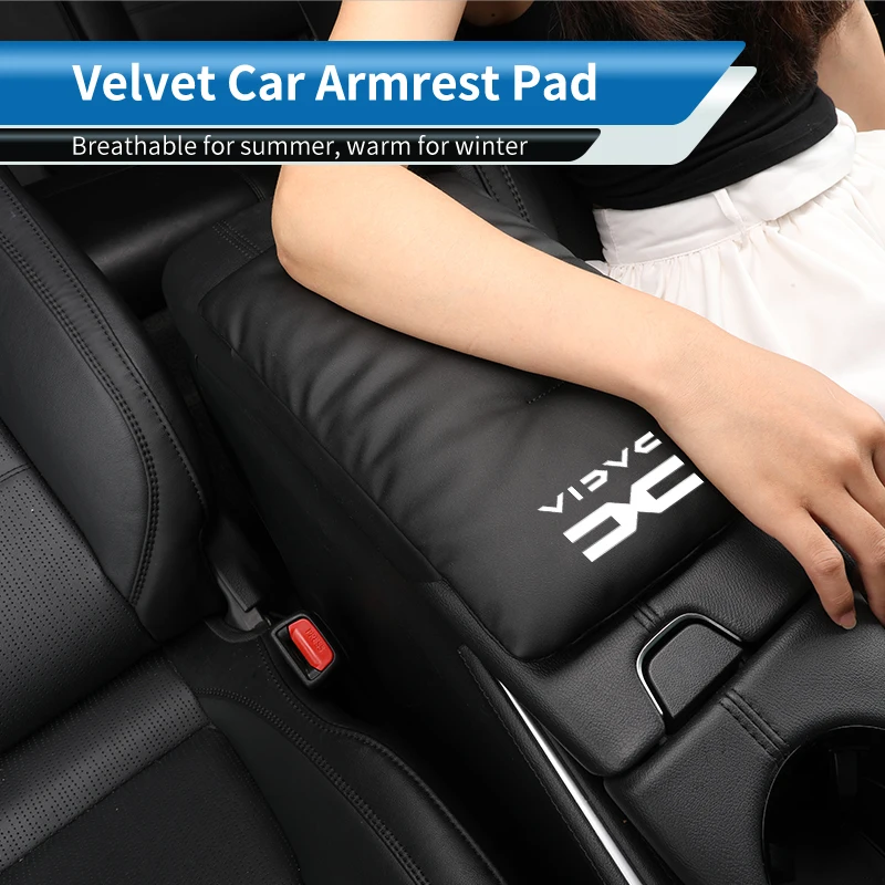Car Sticker s Velvet Armrest Pad Console Protector Cover Elbow Rest Mat AccessoriesFor Dacia Duster Logan Sandero Lodgy Dokker view 5