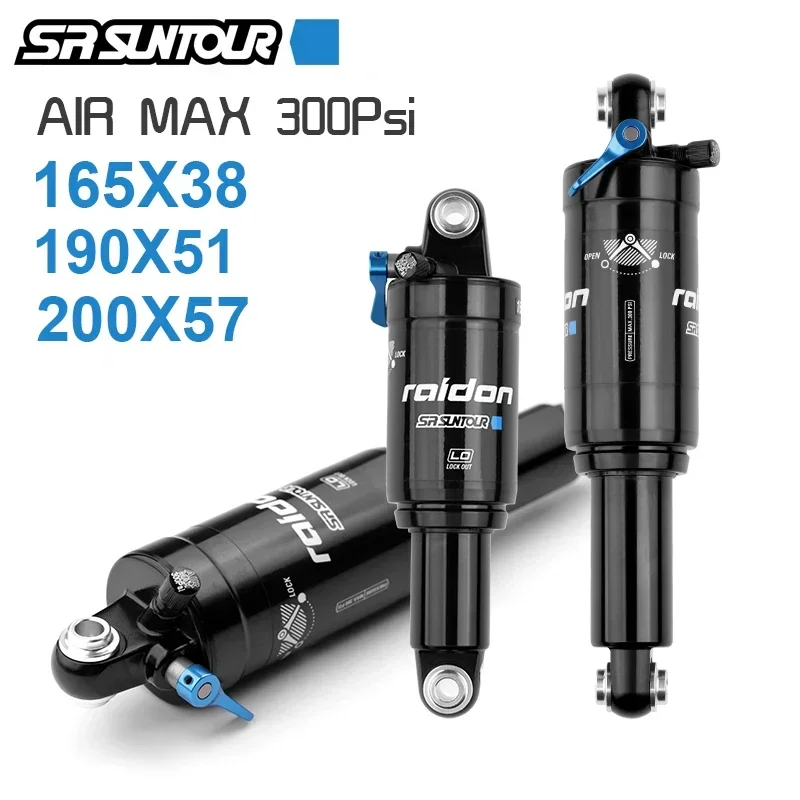 SR SUNTOUR MTB Mountain Bike XC Air Suspension Absorber Hydraulic Speed Lockout Bike Parts Bicycle Rear Shock 165mm 190mm 200mm