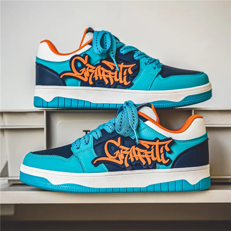 

Мужские туфли для доски, осень 2024, новая модная универсальная дышащая износостойкая повседневная обувь на шнуровке, мягкая удобная уличная прогулочная обувь