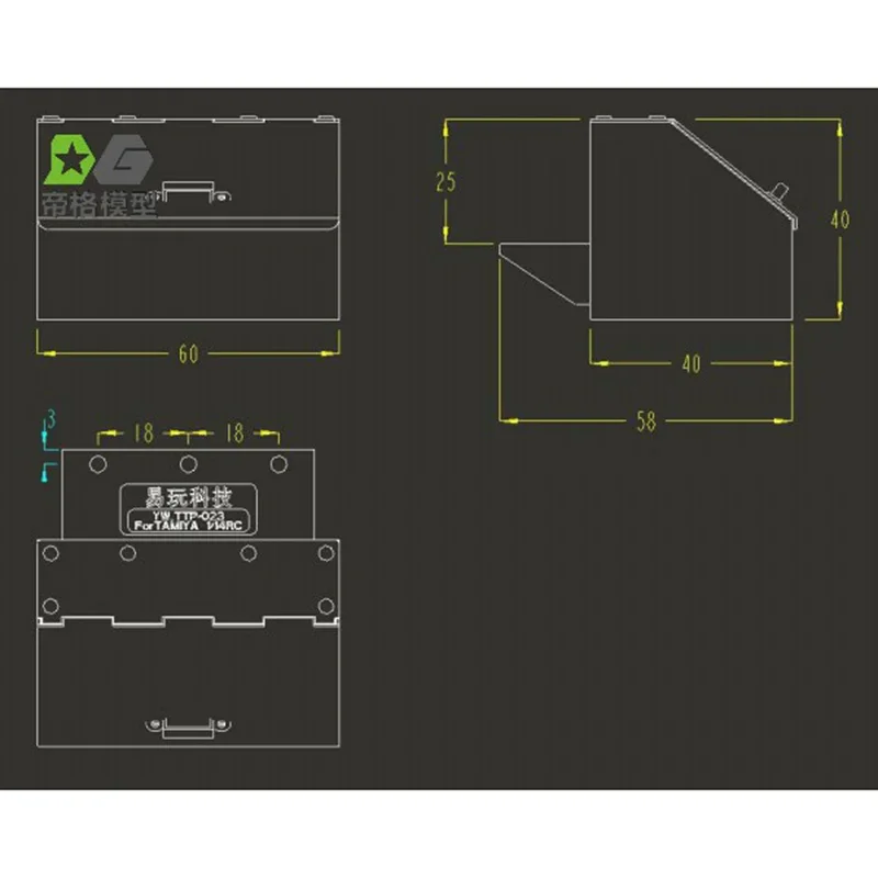 Simulation Metal Toolbox Equipment Box Decorate Refit for 1/14 Tamiya RC Truck Trailer Tipper Scania Volvo Car Diy Parts