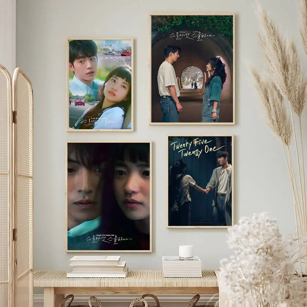 Romantic TV Series Twenty Five Twenty One Posters Premium Self-Adhesive No Residue Wall Sticker for Home Office Bar Decor