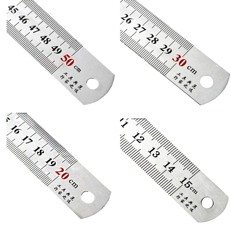 

Measuring Metal Rulers for Office Engineering Drawing, Straight Stainless Steel Rulers Metal Precisions Rulers