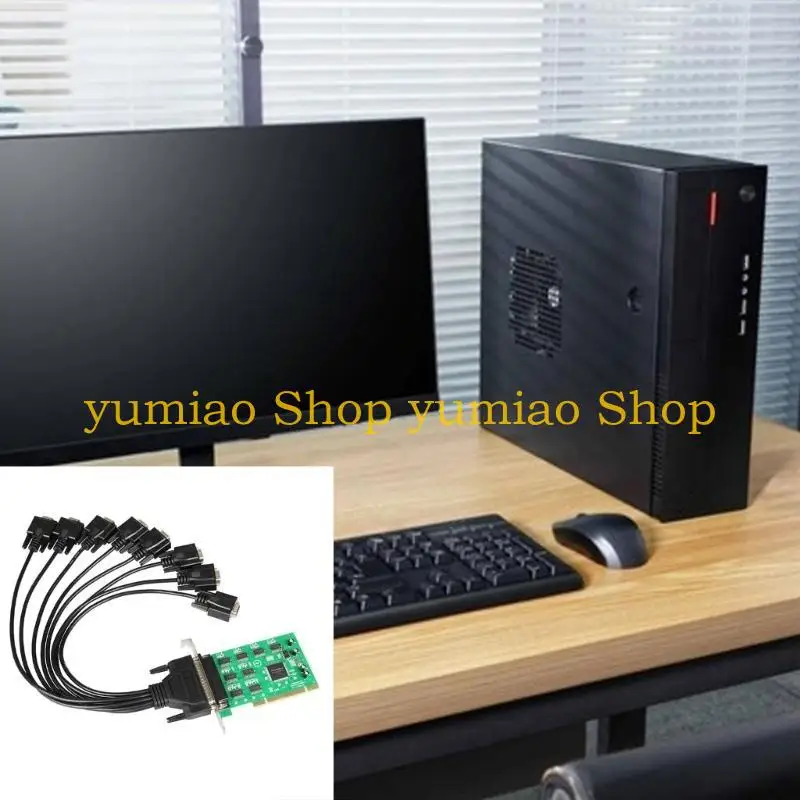 

587B PCI до 8PORT RS232SERIAL CARD DB9DESKTOP COMPOR COMP для нескольких устройств