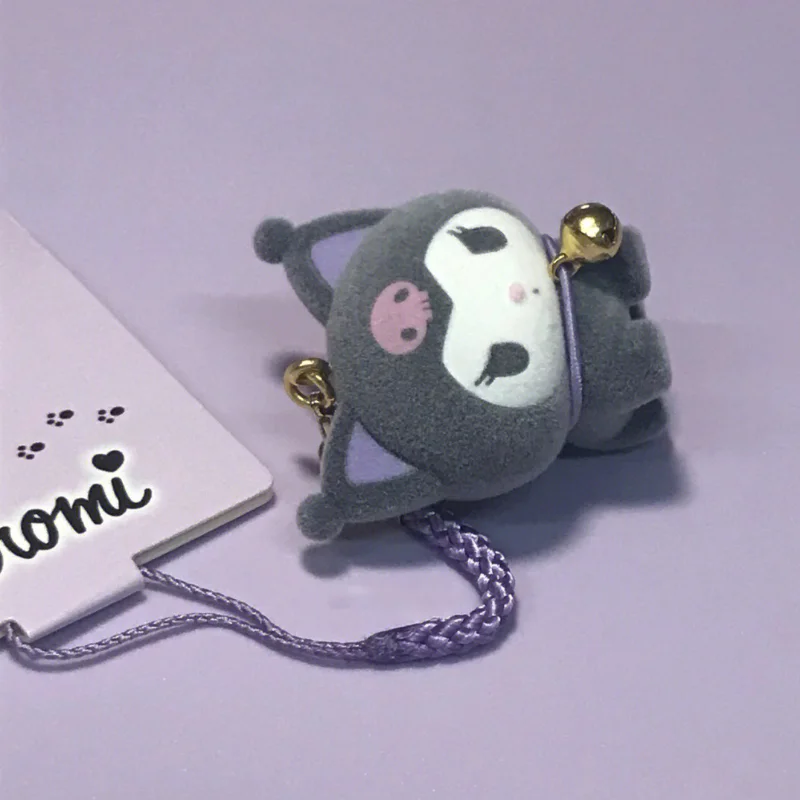 Sanrio Kuromi Kawaii Mochila Chaveiro Boneca de Pelúcia Presente para Meninas e Amigos