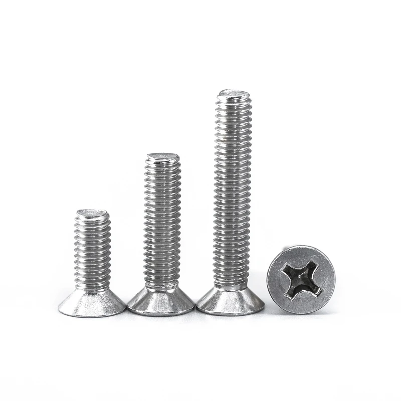 Aço inoxidável Phillips Parafuso de cabeça escareada plana, UNF 1/4-20, 10 #-32 US Rosca grossa, 304 A2-70, Cross Recess, 10Pcs