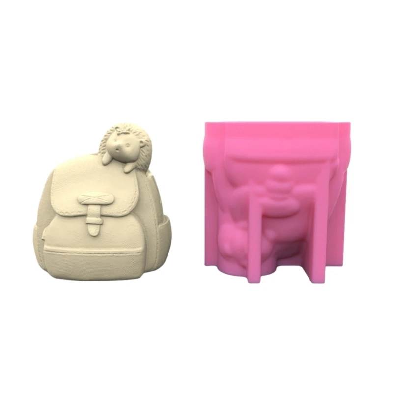 

Silicone Mold for Succulent Plant Pots Garden Statues Backpack Hedgehog Flower Pot Mold Unique Pen Holder Resin Molds