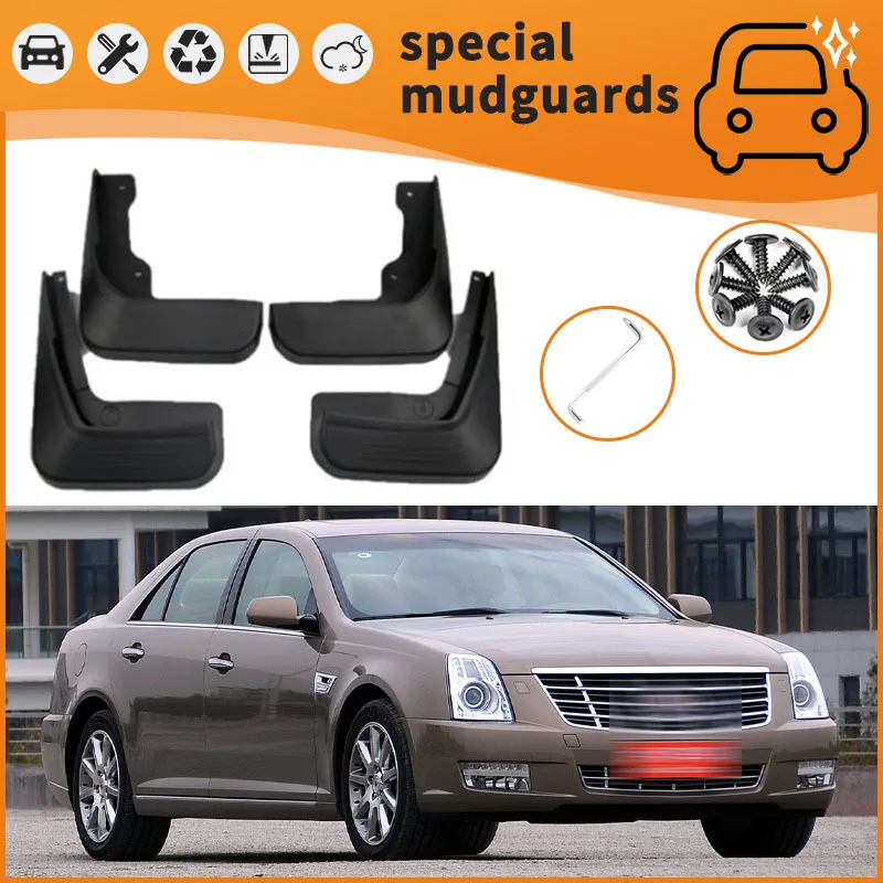 For 11-16 Cadillac Seville models Mudguards Fender Mudflaps Front Rear Flares Splash Guards Cover Car Accessorie