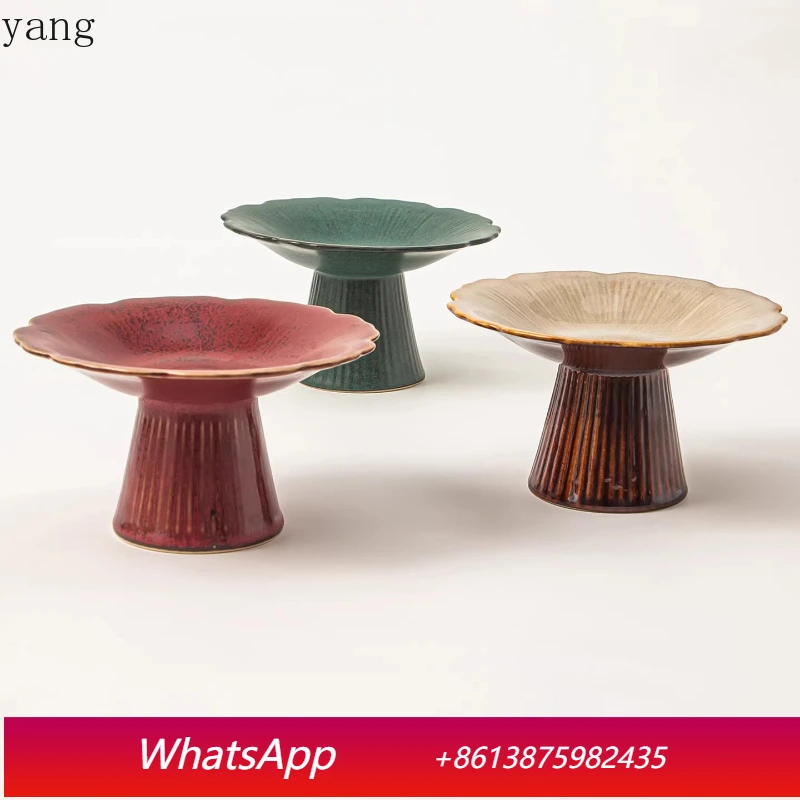 

LMM tall Chinese tea point plate hotel dessert exquisite cold dish plate