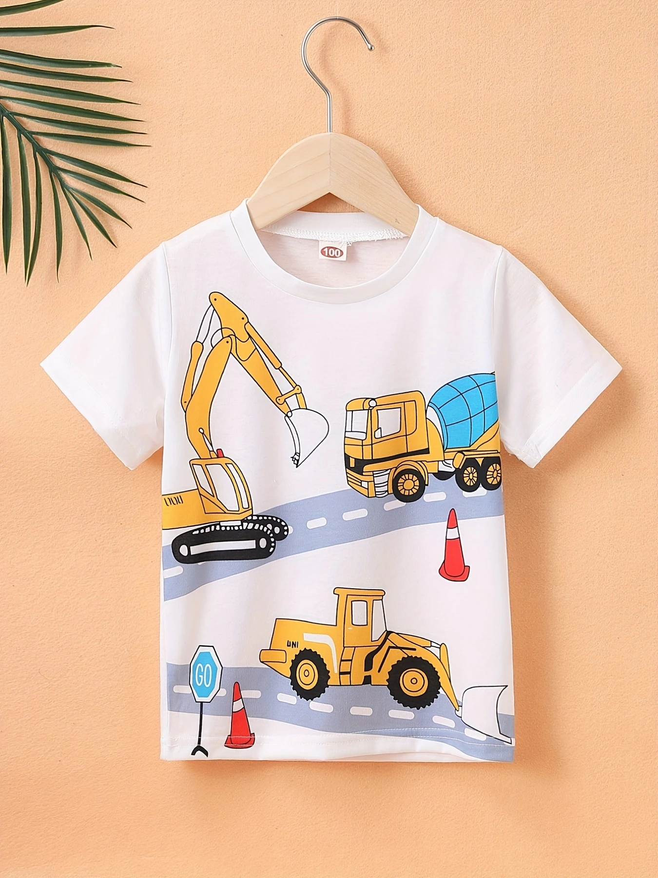 Children's T-Shirt Kids Clothes Cartoon Excavator Graphic T Shirts Short Sleeve Boys Summer Clothes O-Neck Toddler Boy Clothing