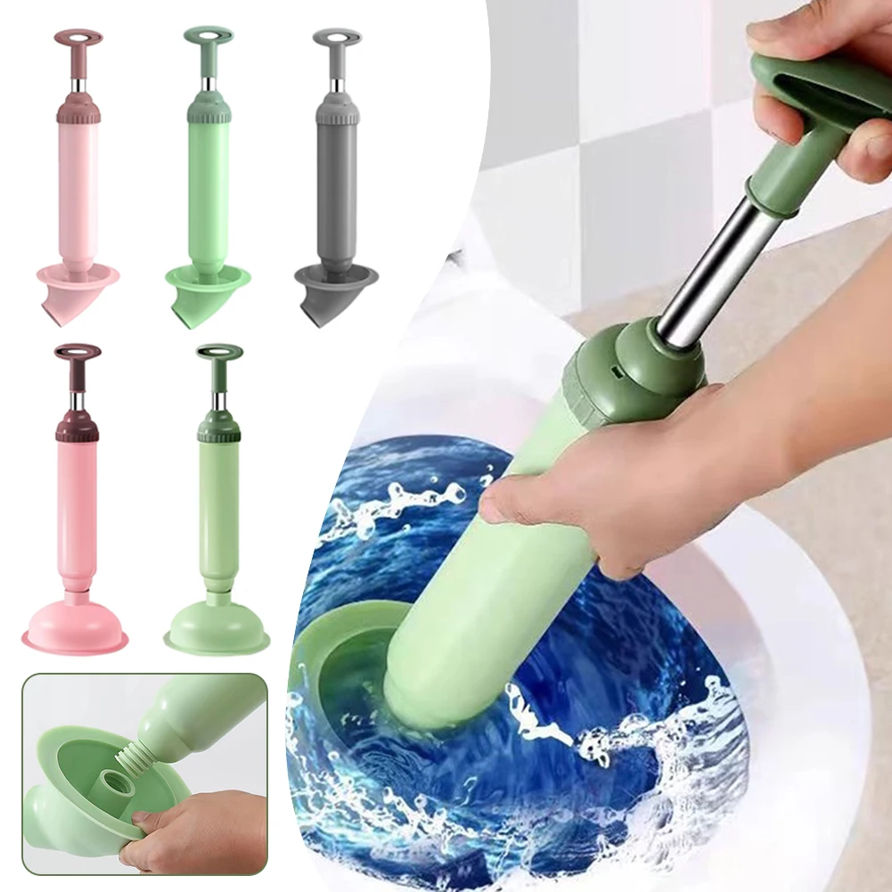 Silicone Toilet Pipe Plunger Vacuum Suction Cups Multi-Purpose High Pressure Toilet Plunger Durable Drain Clog Removing Tool