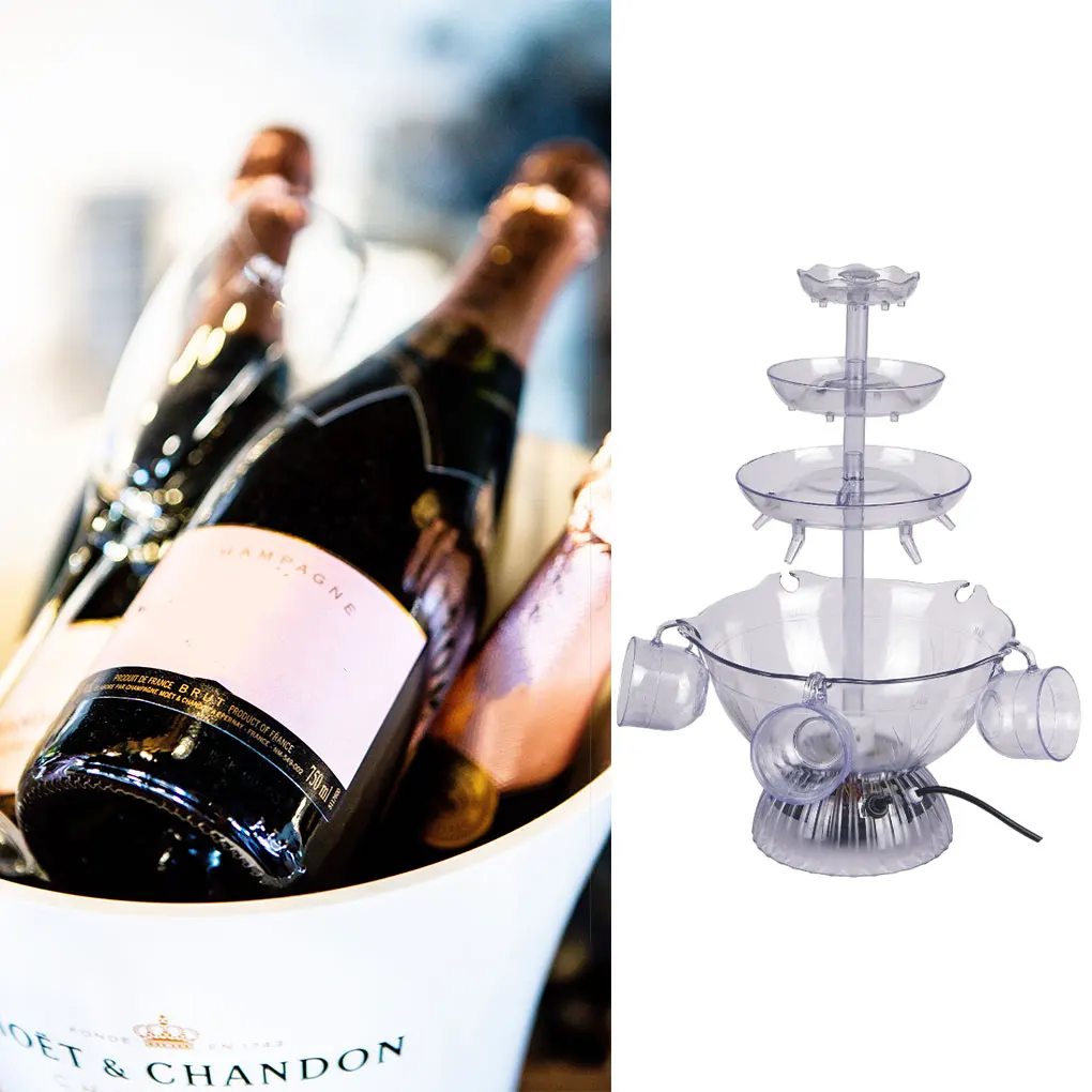 Non-toxic Wine Fountain Food Grade Durability Exquisite Craft Wide Application Tier Party Fountain