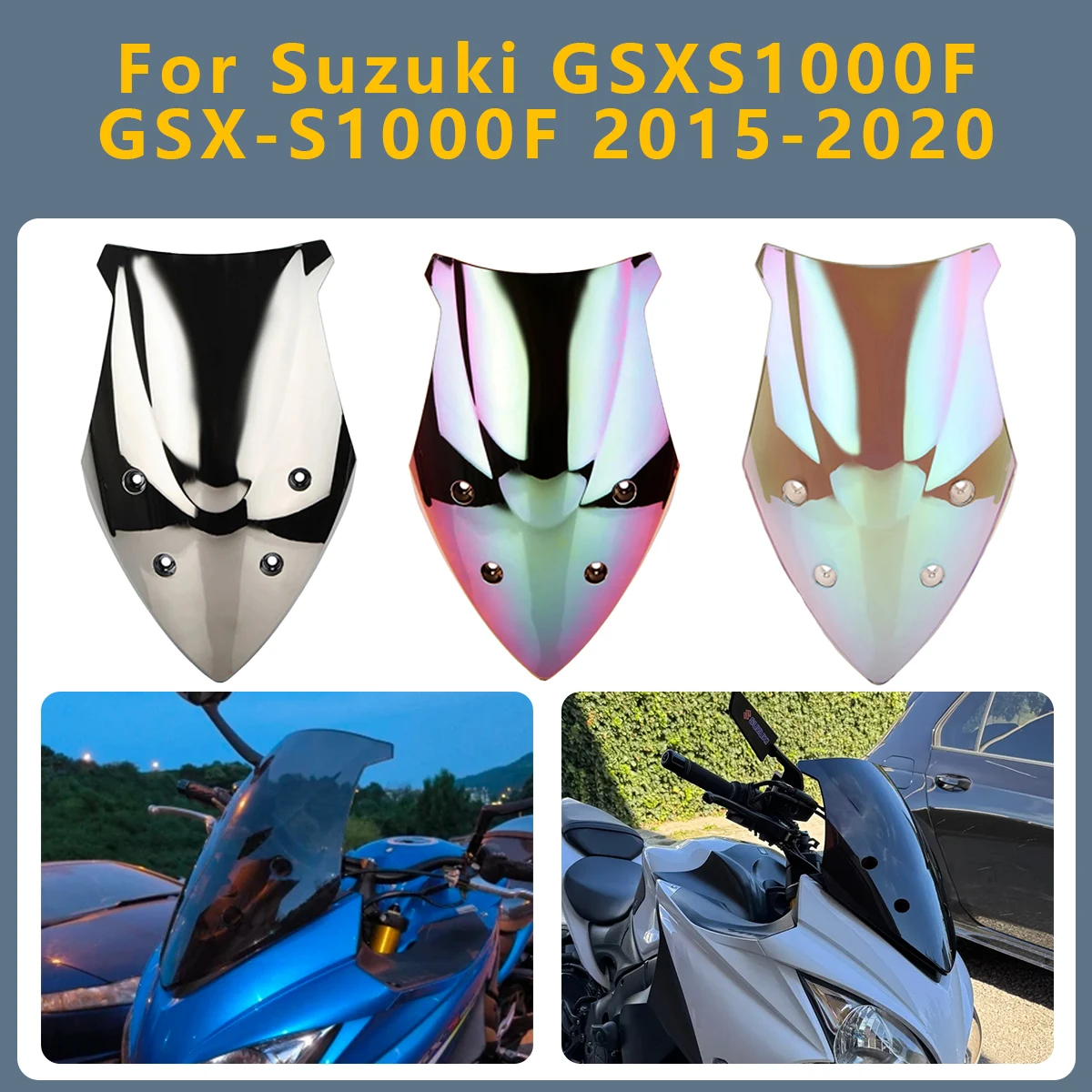 

Motorcycle Windscreen Covers Screen Motorbikes Deflector Protector WindScreen For Suzuki GSXS1000F GSX-S1000F GSXS1000 2015-2020