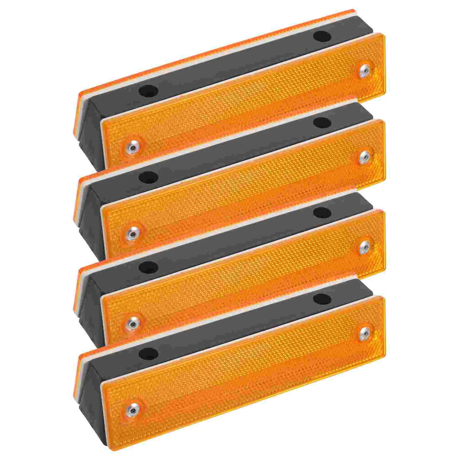 

4 Pcs Guide Sign Reflective Driveway Markers Pavement Delineators for Road Rectangular Guardrail Reflector