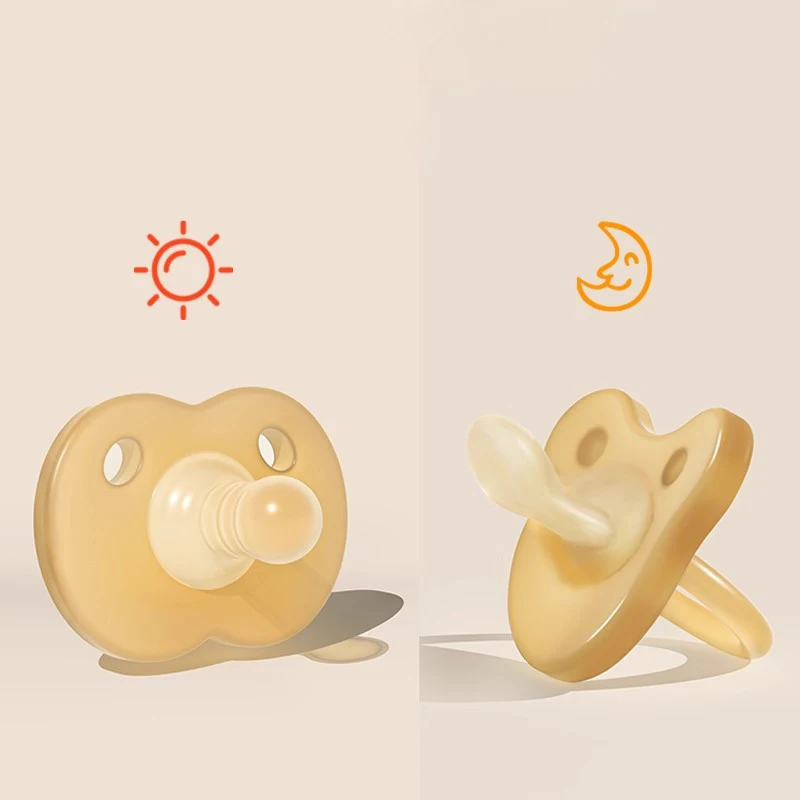 Baby Silicone Pacifier, Day and Night Use, Newborn Anti-Colic Sleep Pacifier with Storage Box
