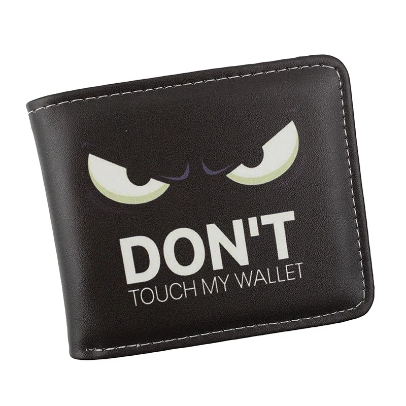 

Cute Design Letter Printting DON'T TOUCH MY WALLET with Coin Pocket Short Purse